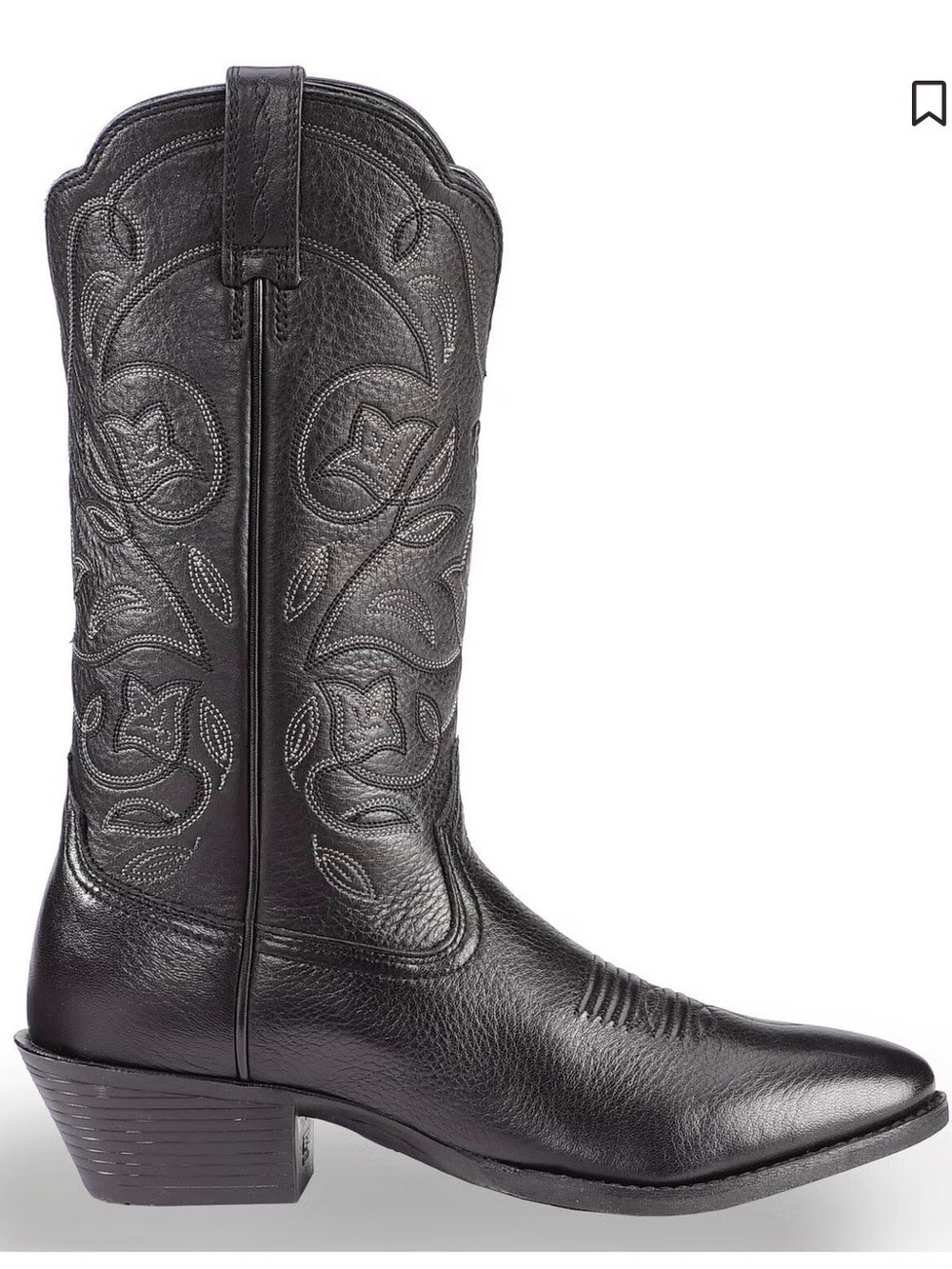 Ariat Black Embroidered Western Heeled Boots - Women